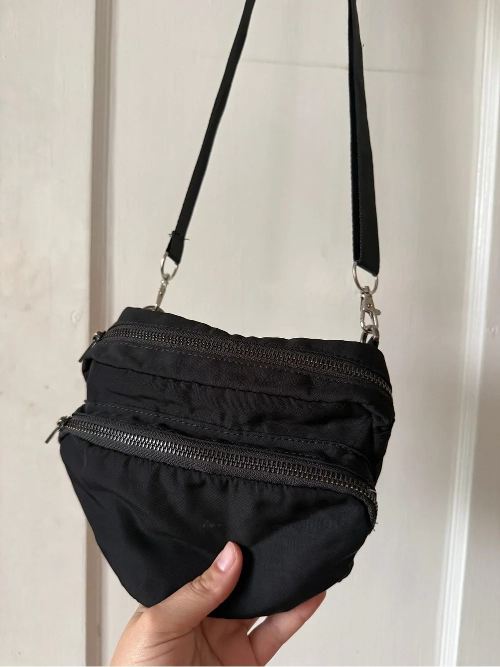 Black Crossbody Shoulder Bag - Women